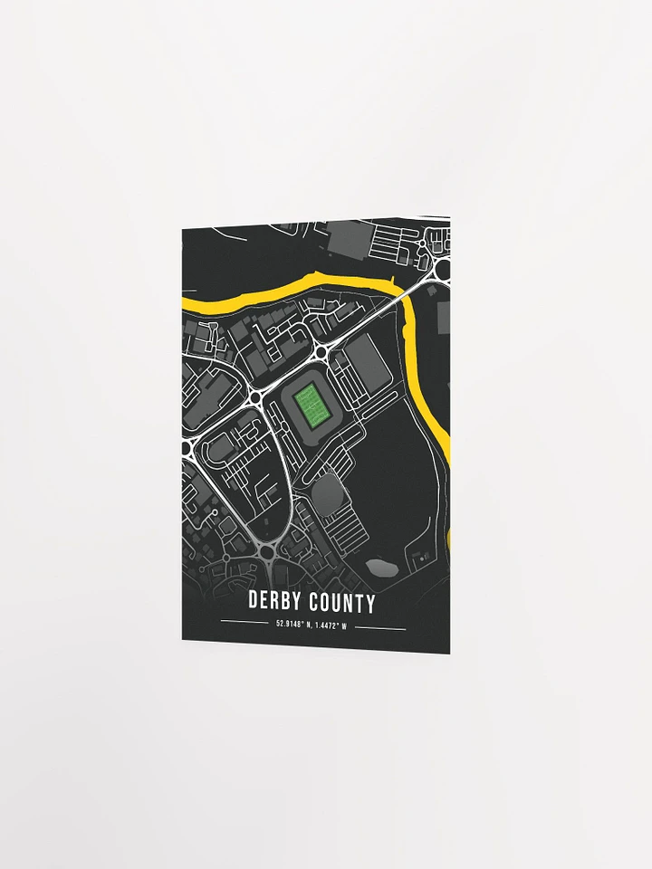 Derby County Black Map Design Poster product image (2)