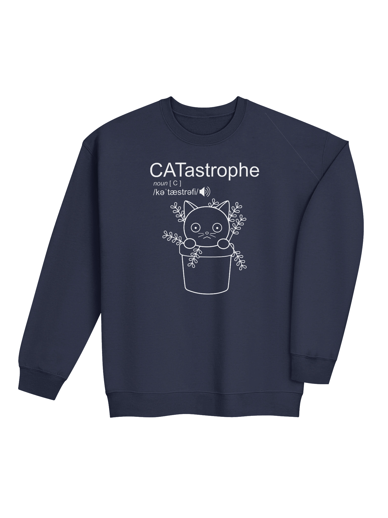 CATastrophe (Cat in Plant Pot) - Unisex Adult Sweatshirt product image (3)