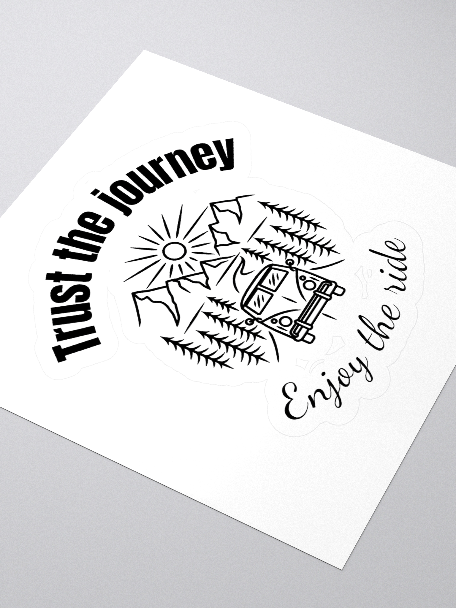 Trust the Journey — Inspirational Kiss-Cut Vinyl Sticker product image (9)
