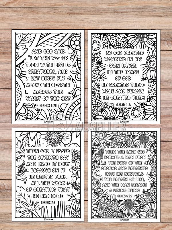 Printable Christian Colouring Book For Women - Colour Our Origins: GENESIS product image (6)