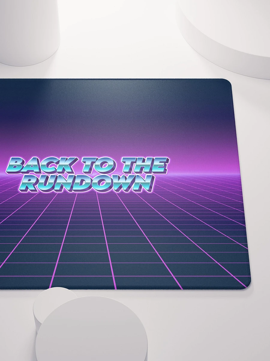 'Back To The Rundown' 80's Synth Grid Gaming Mousepad product image (5)