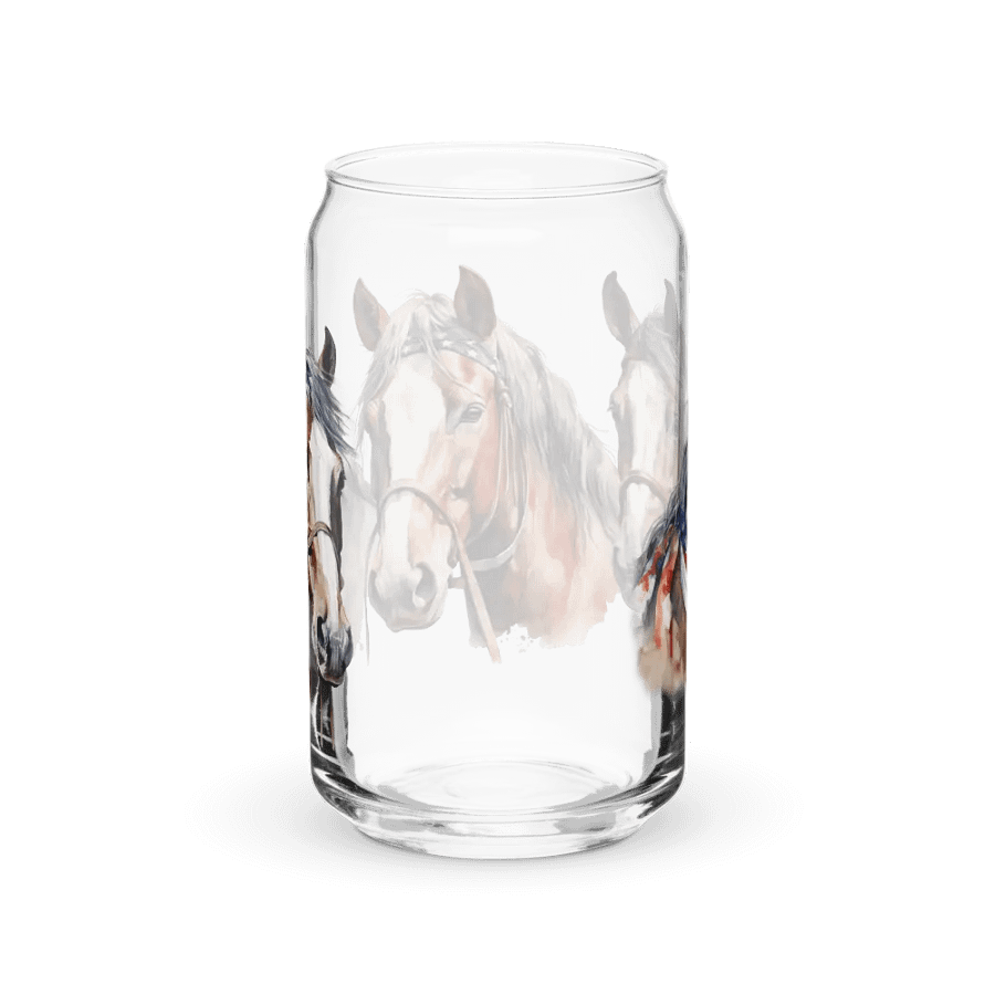 Patriotic Horses Can-Shaped Glass product image (4)