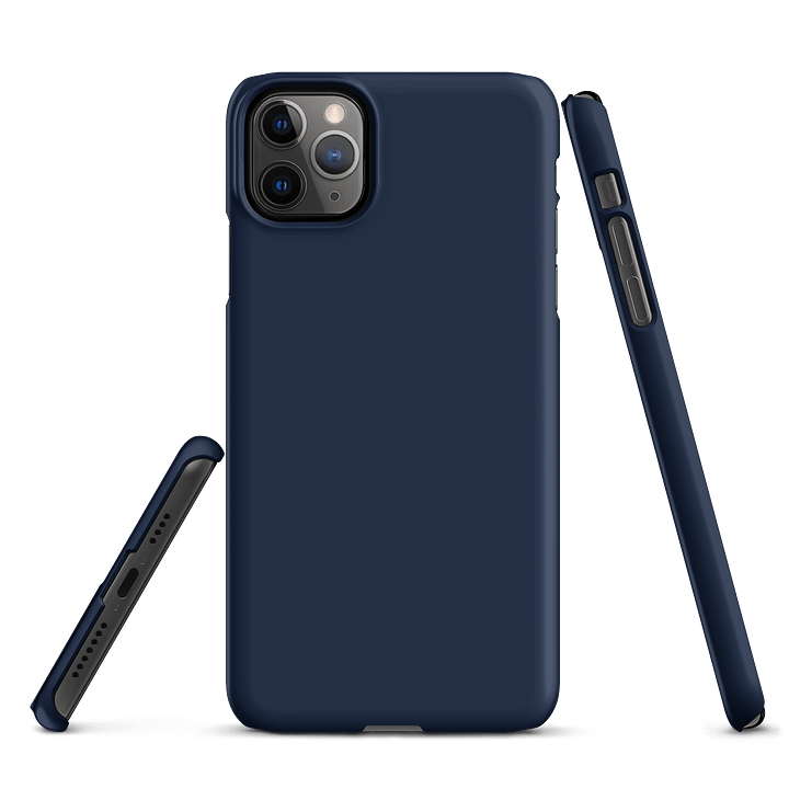 Navy Blue Solid Color iPhone® Matte Snap Case product image (3)