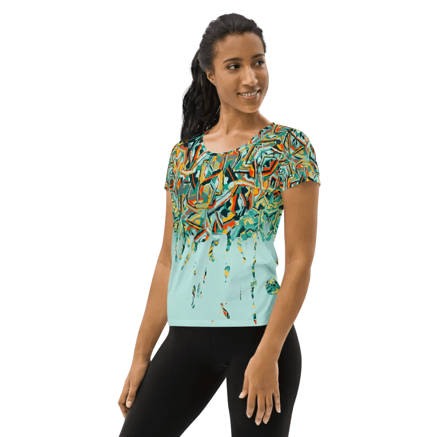 Colorful Destruction | Women's Athletic T-Shirt product image (3)
