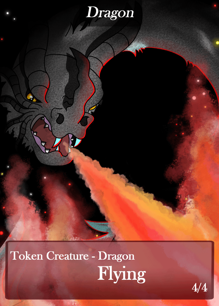 MTG Dragon Token product image (1)