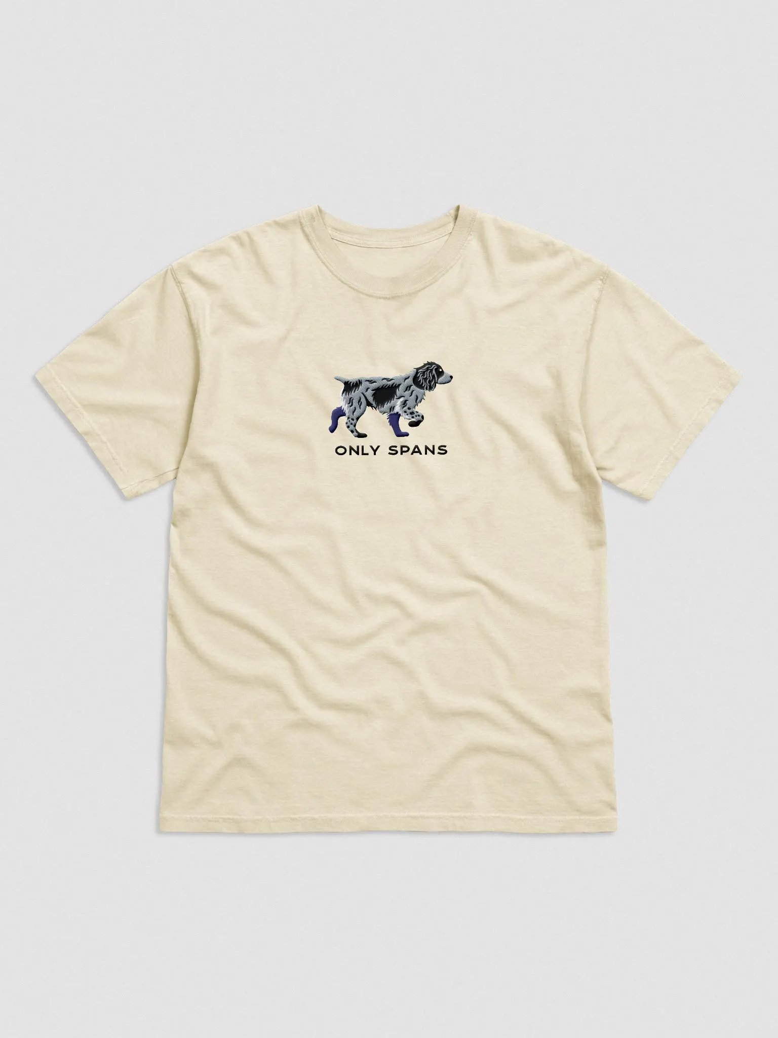 Only Spans T-Shirt(Embroidered) of a Working Cocker Spaniel(Blue Roan) product image (4)