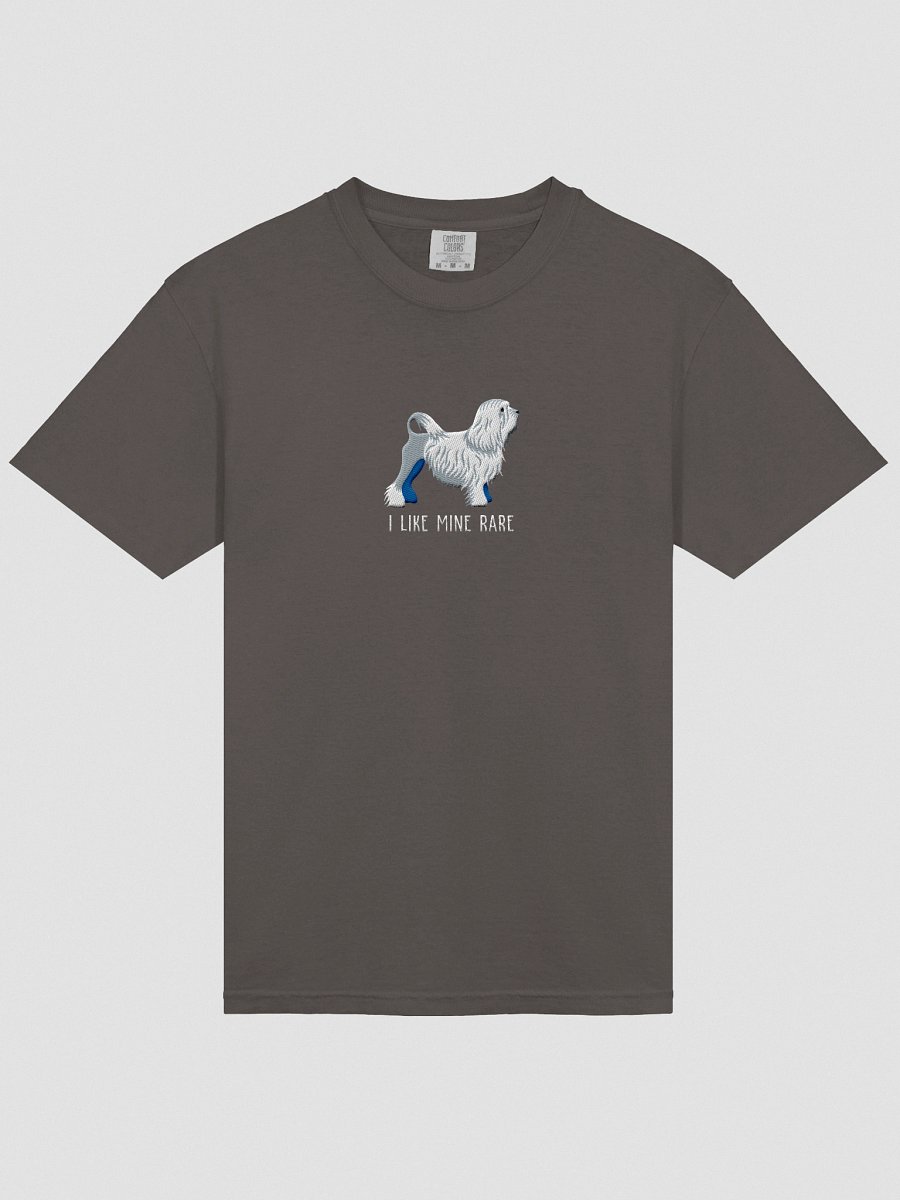 I Like Mine Rare T-Shirt(Embroidered) of a Lowchen(White) product image (13)