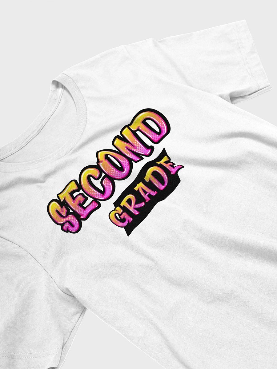 SECOND GRADE Teacher Shirt - Pink + Yellow Bold Letters product image (3)