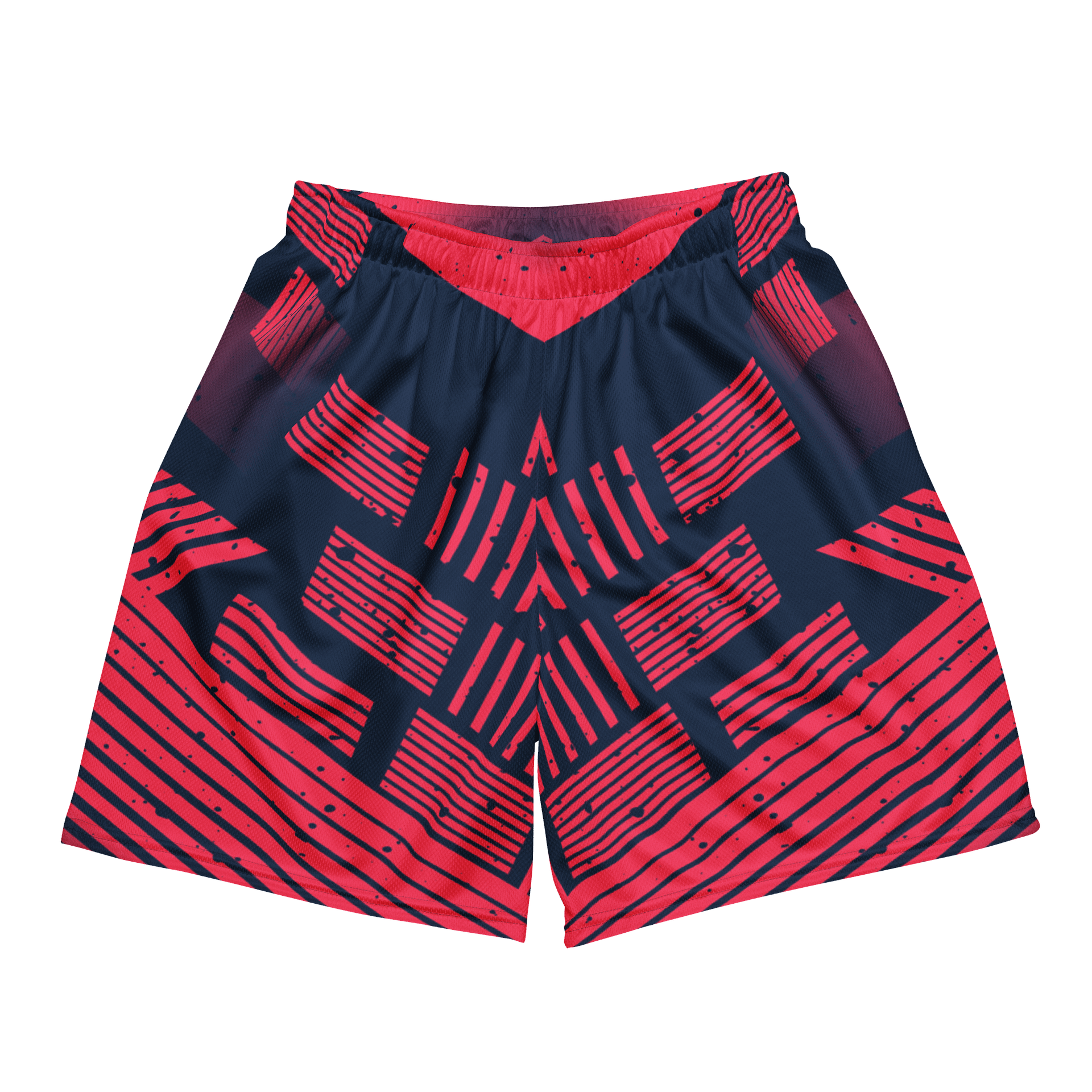 Red Stripes | Recycled Unisex Mesh Shorts product image (4)