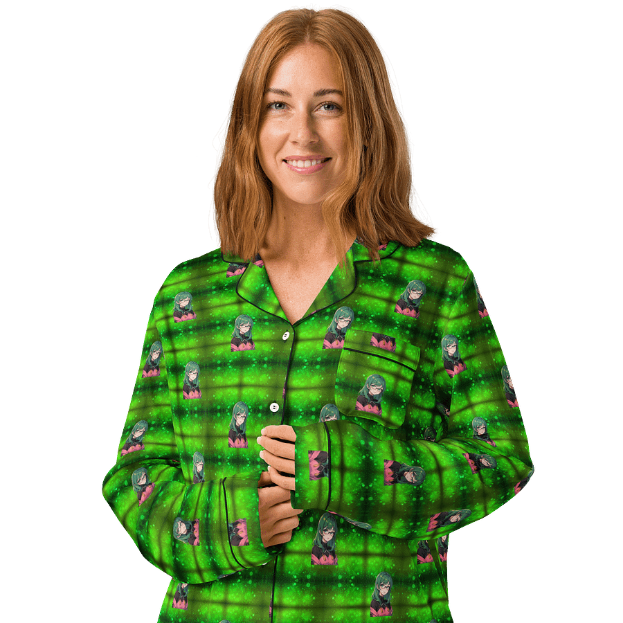 (Green WAIFU) K Women's Long Sleeve Pajama Top product image (3)