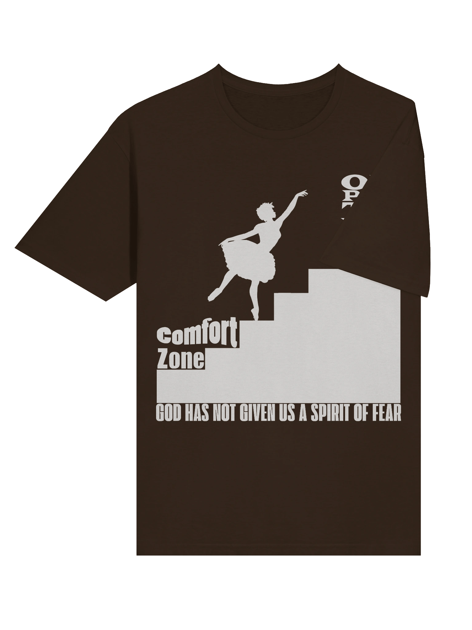 Opportunity begins at the end of our comfort zone. T-shirt product image (23)