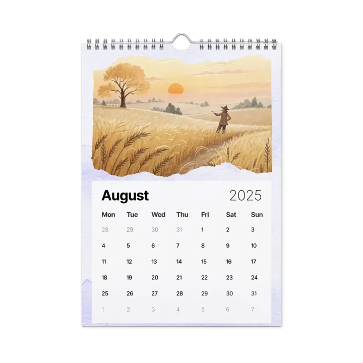 WATERCOLOR SEASONAL SCENES WALL CALENDAR 2025 product image (2)
