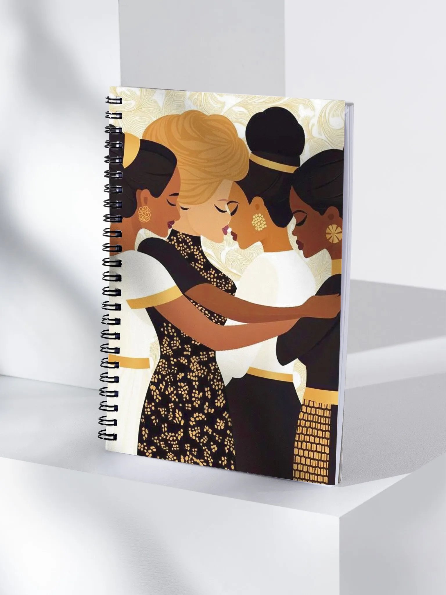 Sisterhood & Unity Gold-Accented Notebook - Empowering Black Women Art Journal, Perfect for Reflection, Creative Writing, and Goal-Setting product image (4)