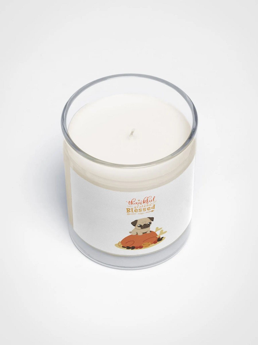 Grateful Paws Thanksgiving Pug Soy Wax Candle product image (3)