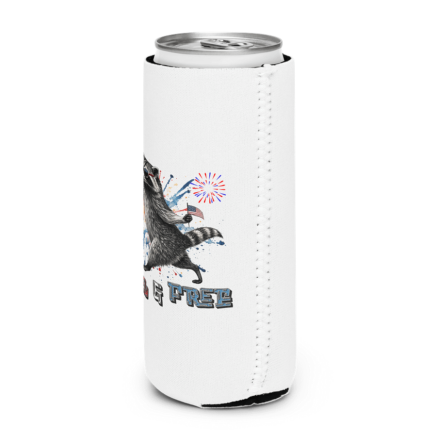 Feral And Free Raccoon Coozie Can Cooler product image (2)