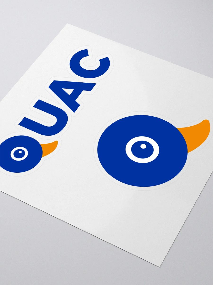 Blue QUAC sticker with QUAC Head product image (3)