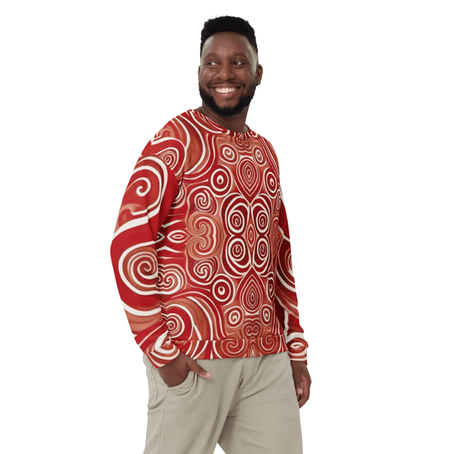 Funky Cherry Swirls Liquid Tie-Dye Sweatshirt product image (10)