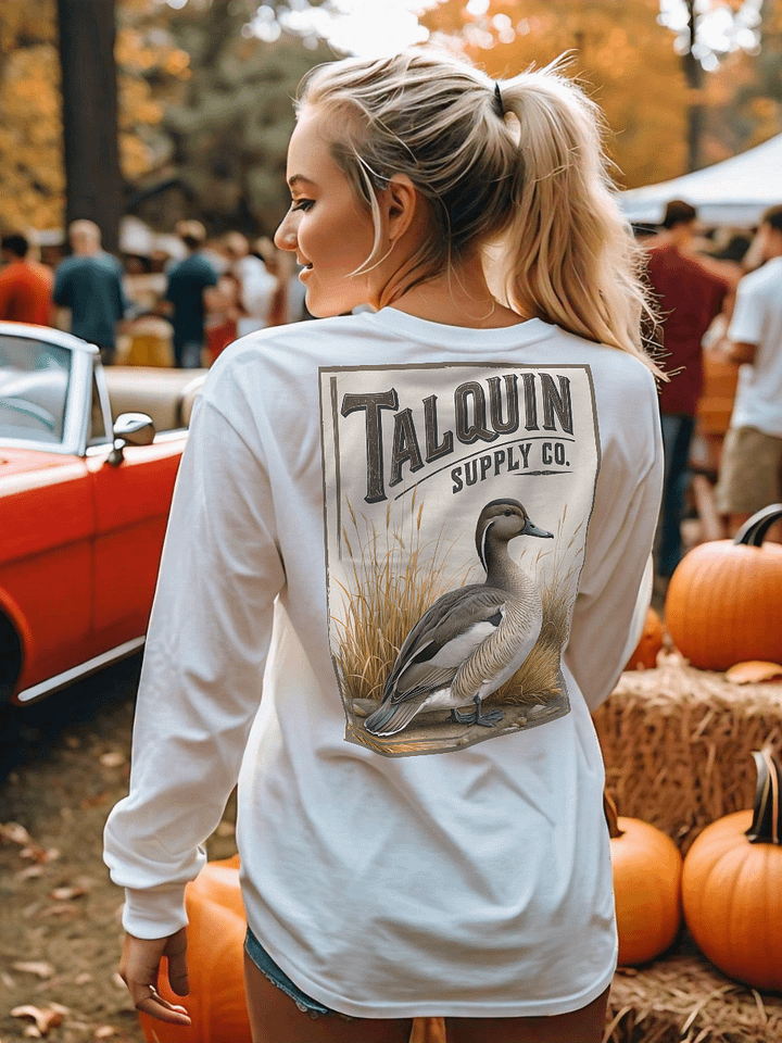 Fall '24 Northern Pintail Duck on 100% Cotton Long Sleeve Tees product image (1)