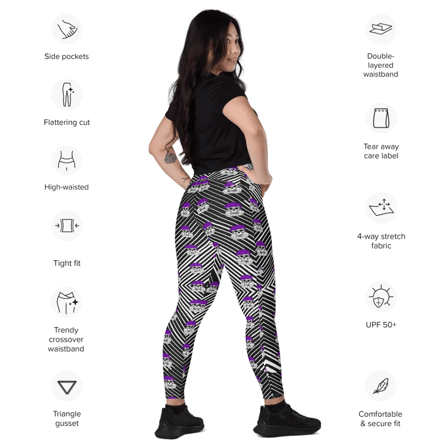 Enigma Nation All-Over Print Crossover Leggings with Pockets product image (11)