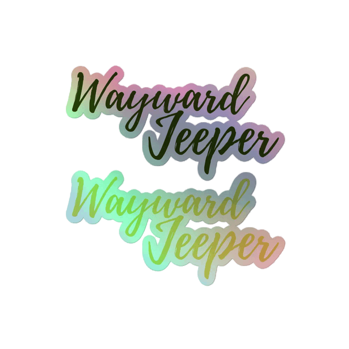 Green & Yellow Holographic Jeeper Stickers product image (2)