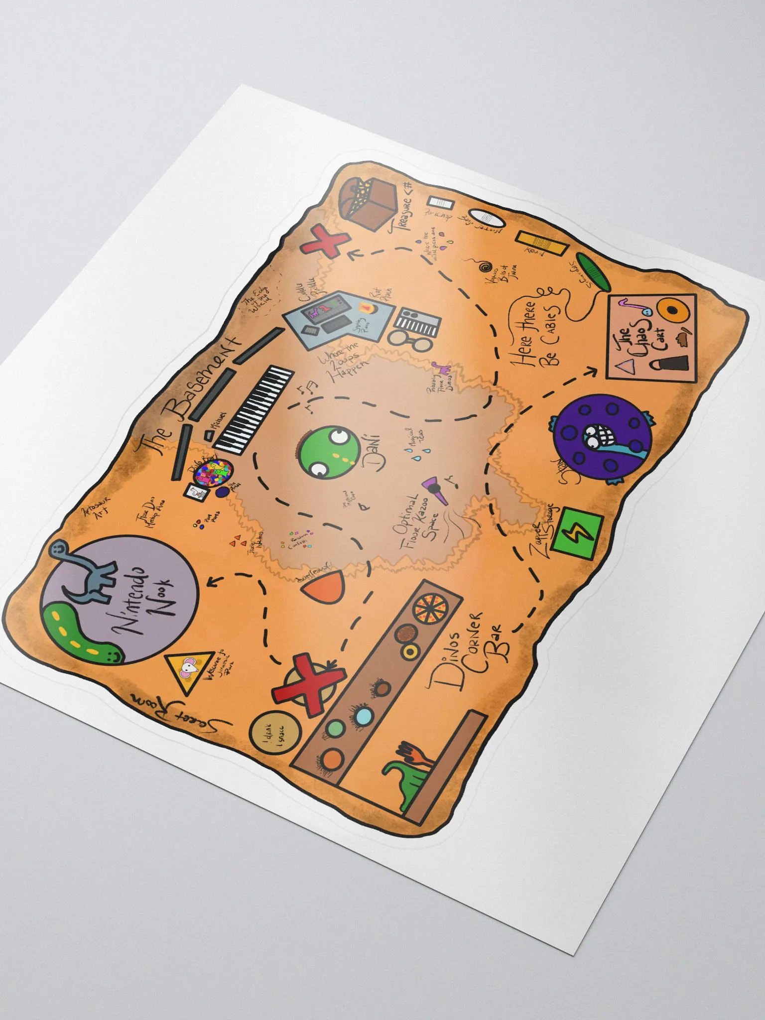 Basement Map Sticker product image (3)