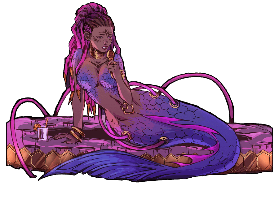 Aria - Cyberpunk Mermaid Miniature product image (9)