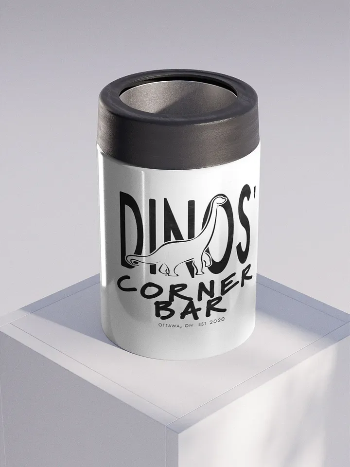 Dinos' Corner Bar Steel Koozie [Dark] product image (1)
