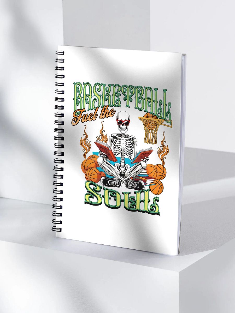 Basketball Fuel The Soul Skeleton Hoop Spiral Notebook product image (3)