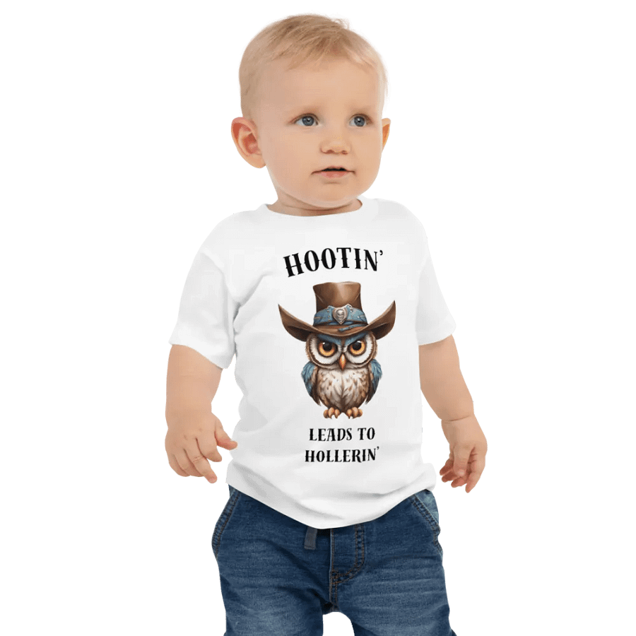 Hootin' Leads to Hollerin' Whimsical Owl Cowboy Hat Tee product image (1)