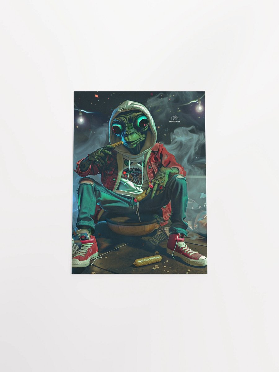 Smacked in the Cosmos – Stoner Alien Smoking Blunt Unframed Poster + Digital File product image (25)