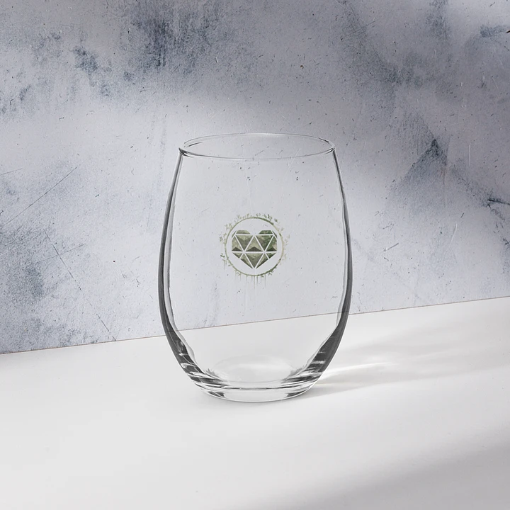 Green Heart stemless wine glass product image (1)