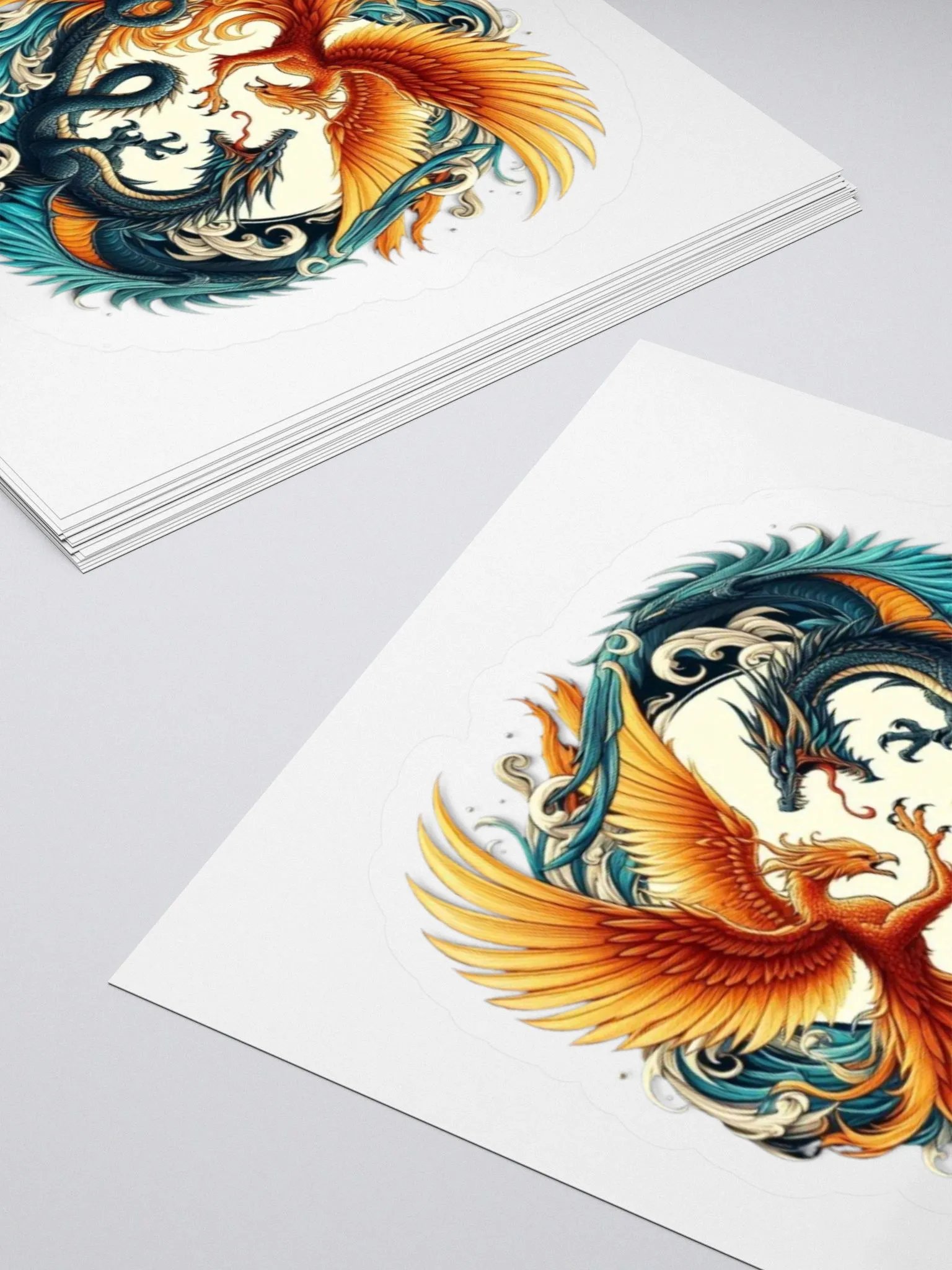 Phoenix vs Dragon Sticker product image (11)
