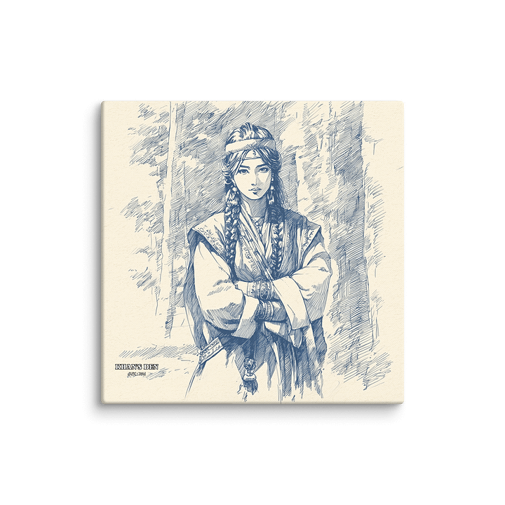Çiçek Hatun: Ancient Turkic Noble Woman Canvas Print - Khan's Den Collection product image (1)