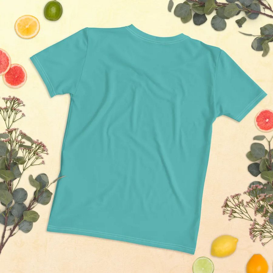 Plain Turquoise Blue True Summer Women's Crewneck Polyester Heavyweight Premium T-Shirt by Treasure Pie product image (11)
