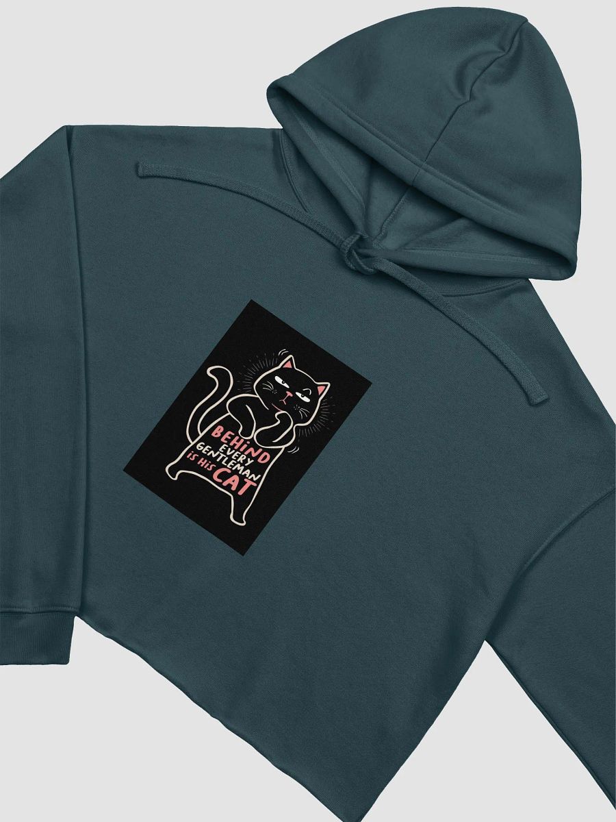 Gentleman's Cat Confidence Crop Hoodie product image (21)
