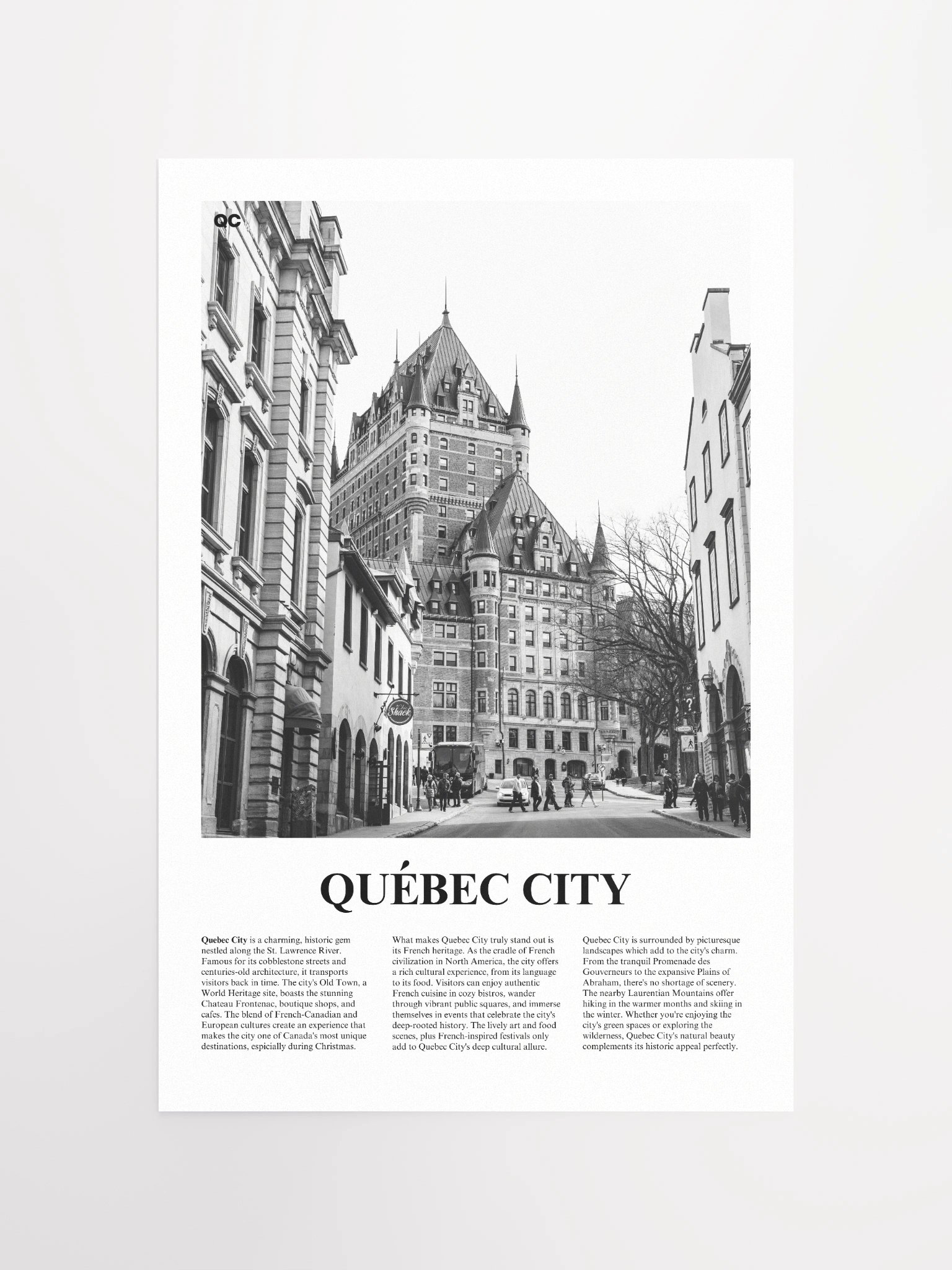 Quebec City 01 Newspaper Poster product image (5)