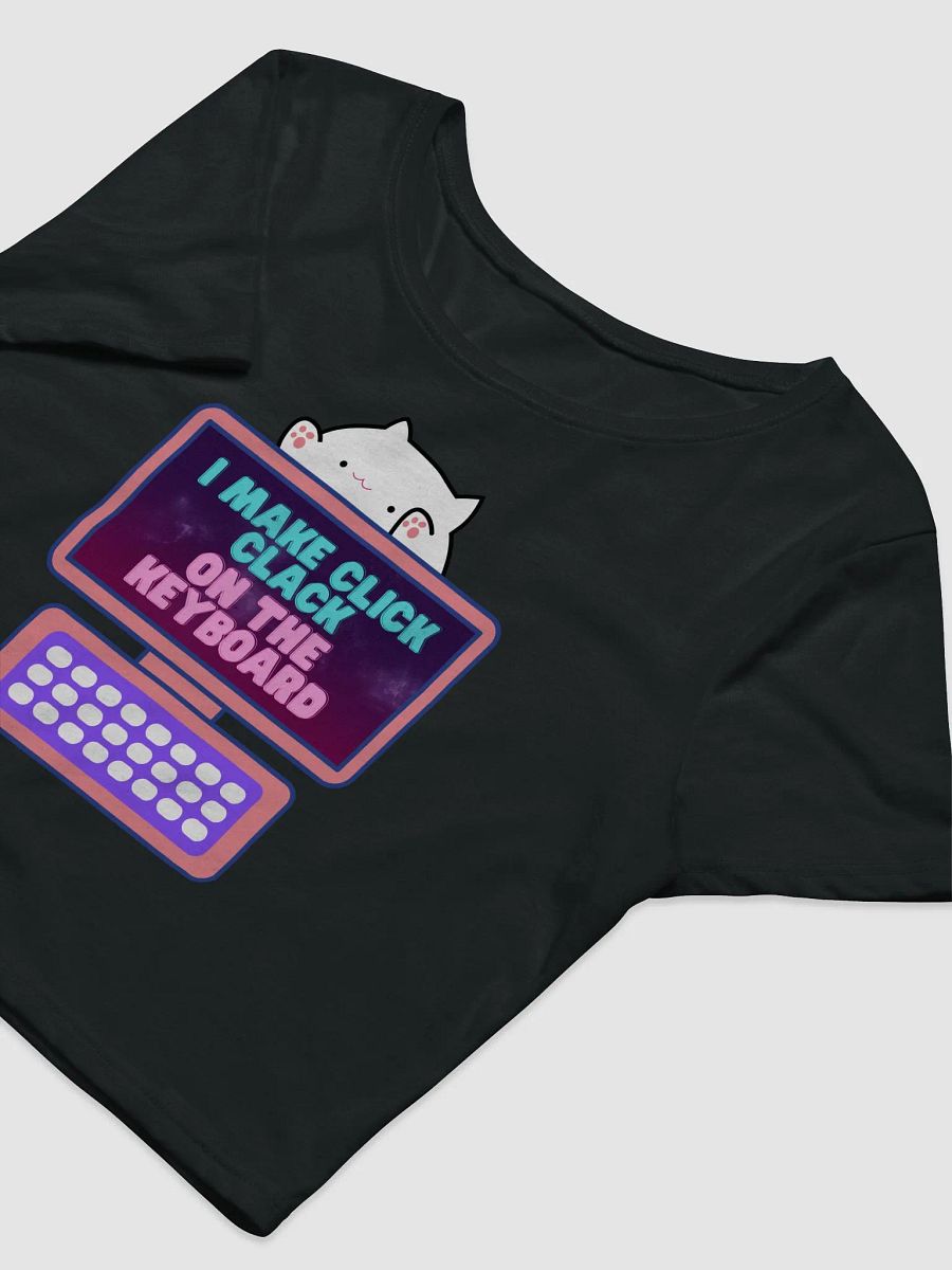Click Clack Bongo Cat Womens Printed Crop Top product image (5)