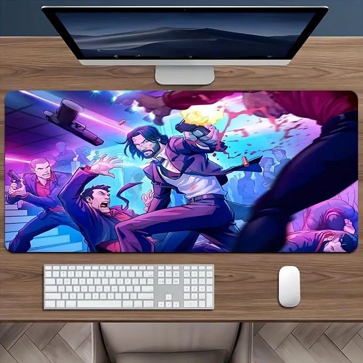 John Wick Action Frenzy Deskmat - 23x12 Inch Mousepad product image (1)