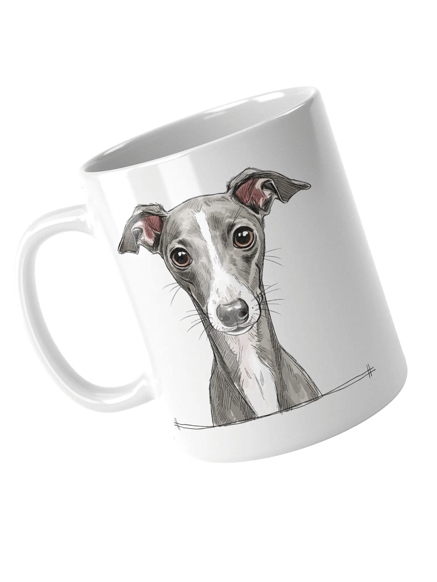 Italian Greyhound Sketch-y Art Chic Small Ceramic Mug For Iggy Lovers product image (4)