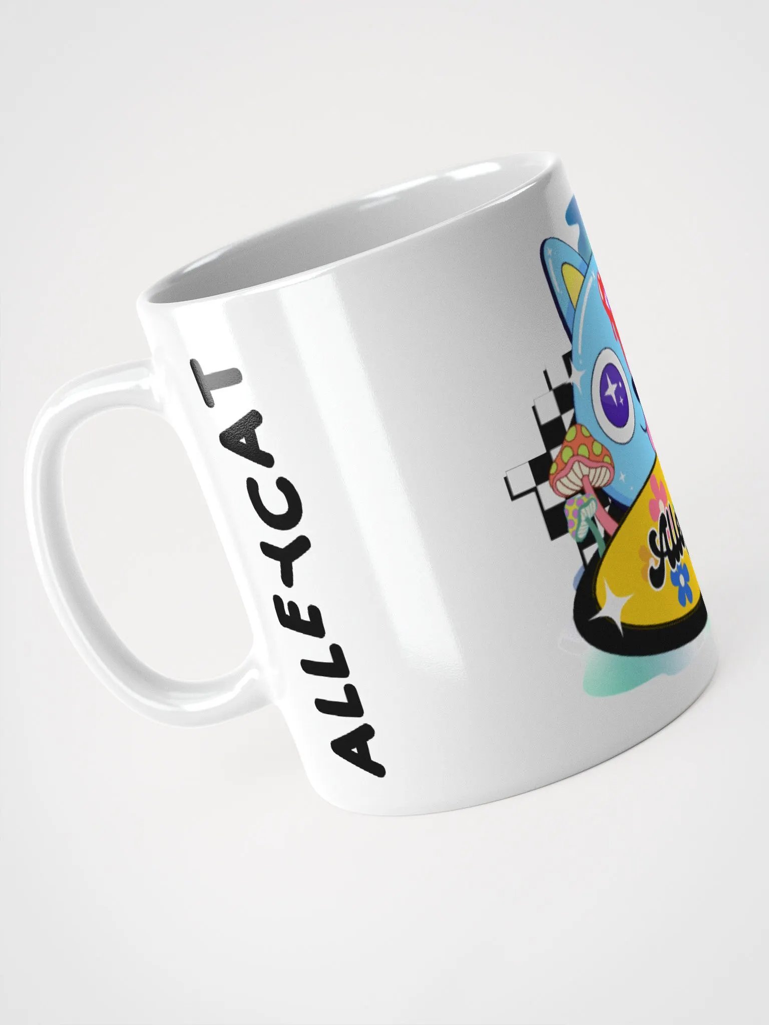 Starry Psychedelic Alley-cat Cartoon Mug product image (2)