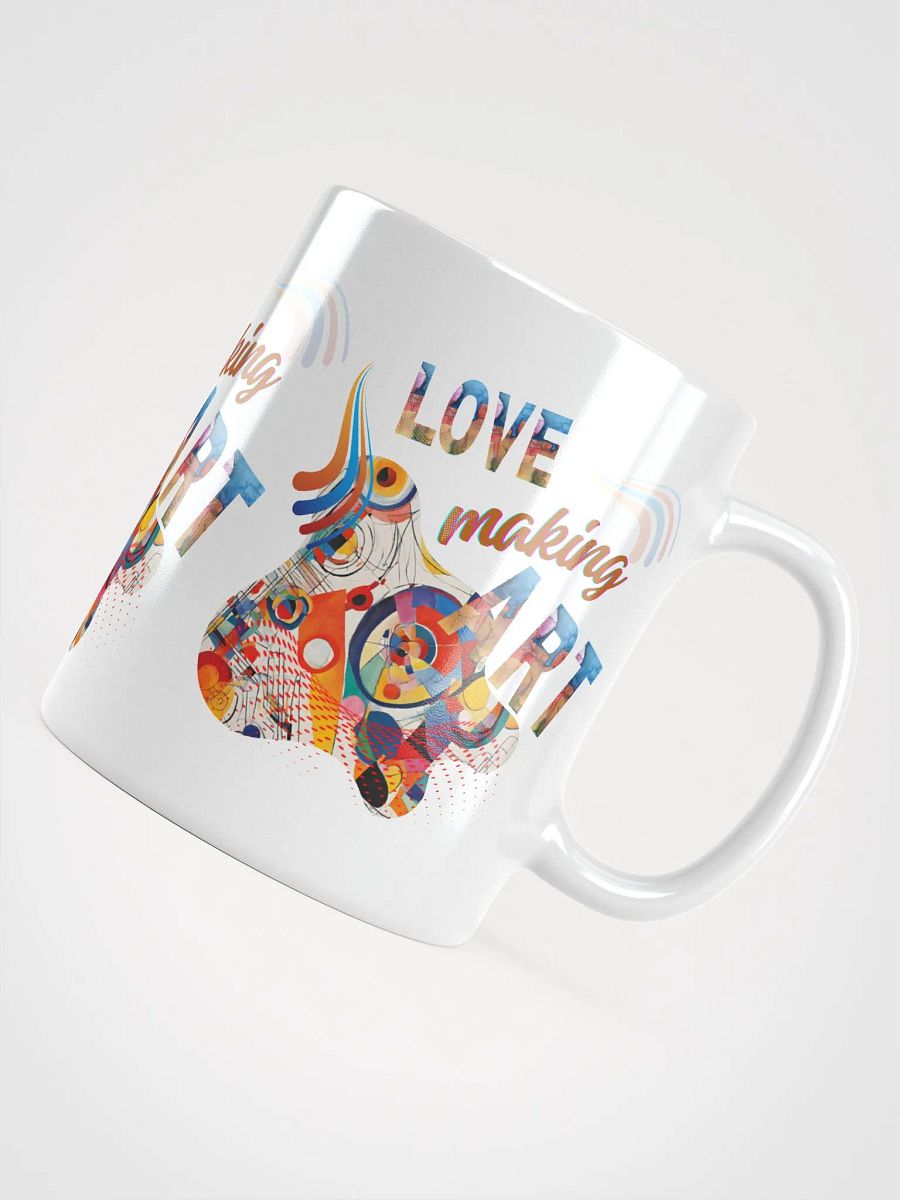 colorful mug for the artist. 'Love making art' Perfect gift for mom dad, son daughter friend who loves arty things product image (4)