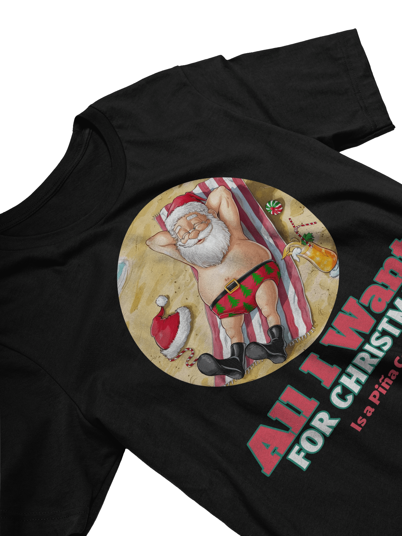 Sunny Santa Christmas Beach T-Shirt product image (4)