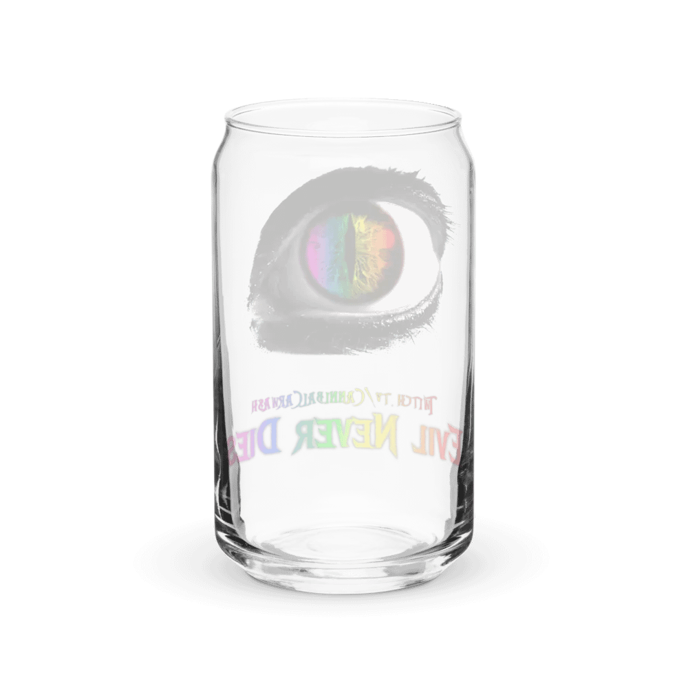 Rainbow Evil Never Dies Logo Glass Cup product image (38)