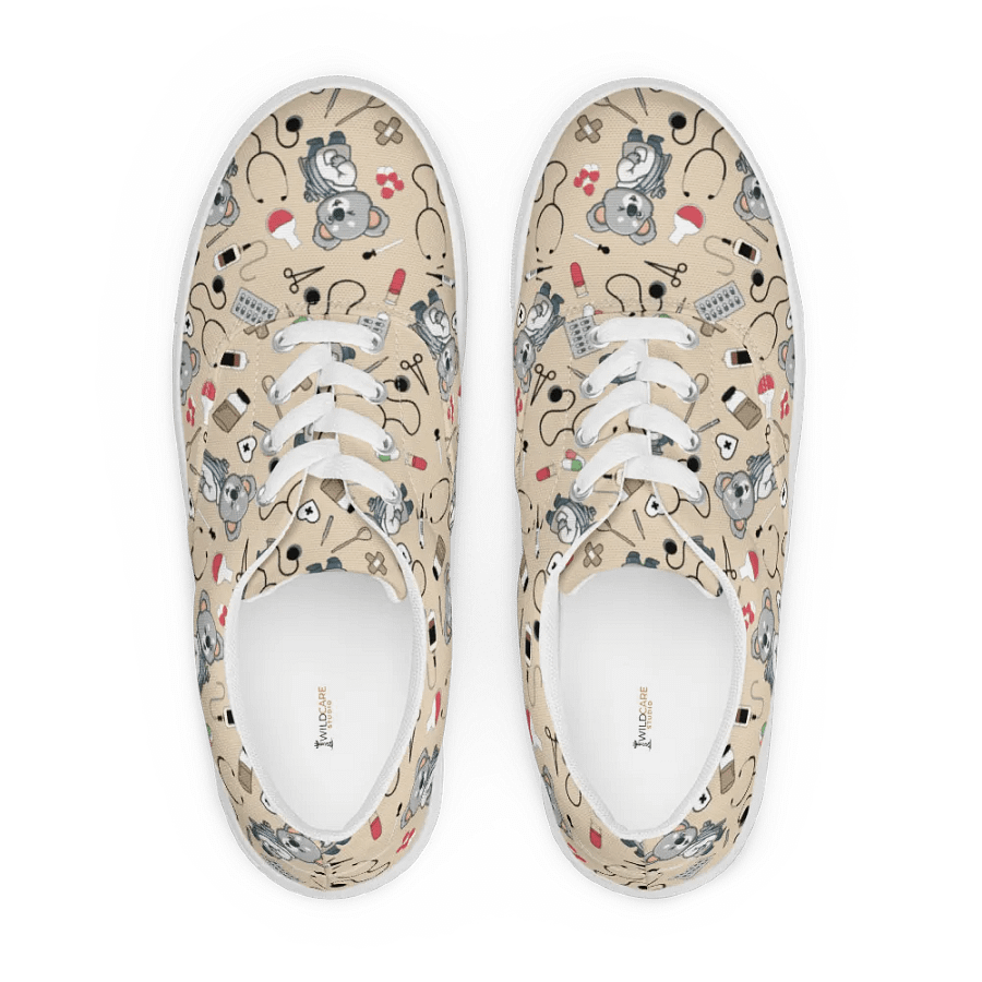 Cute Medical Koala Lace-up Canvas Shoes (Tan) product image (5)