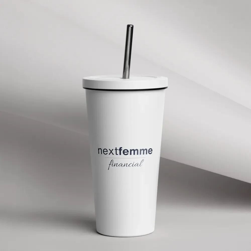 Insulated Tumbler Collection with Straw in Navy Logotype product image (5)