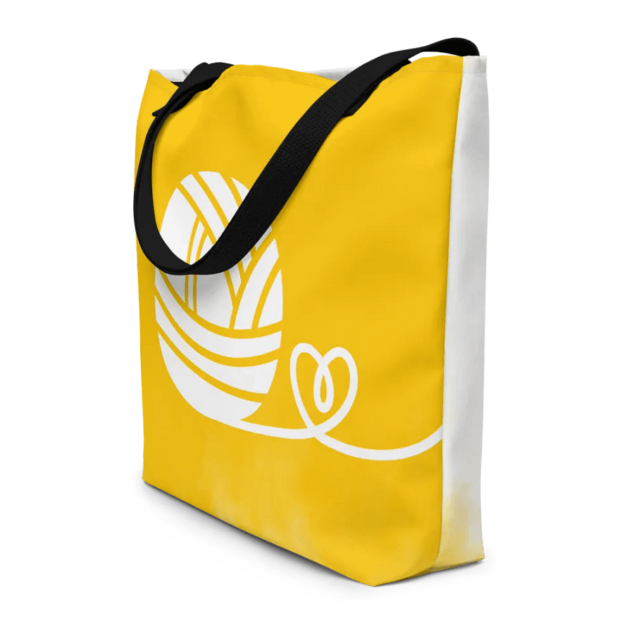 Yellow Knitting Tote Bag product image (8)