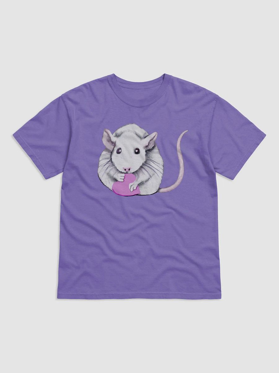 White rat with heart t shirt product image (29)