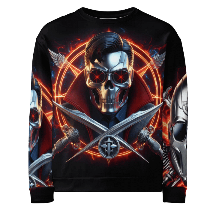 Silver Robot-Skull Face - Unisex Sweatshirt #33 product image (1)