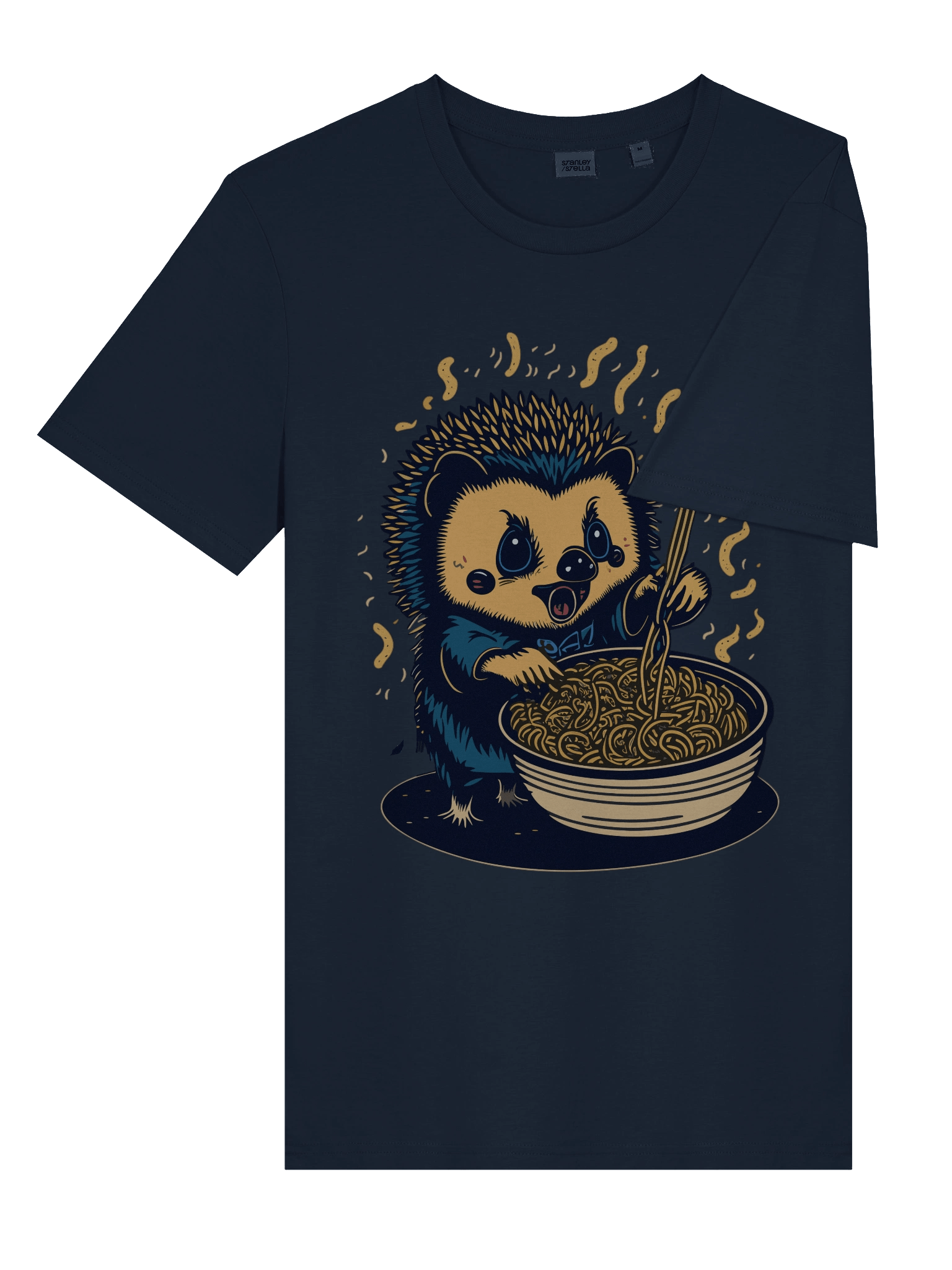 Whimsical Noodle Lover Hedgehog T-Shirt product image (44)