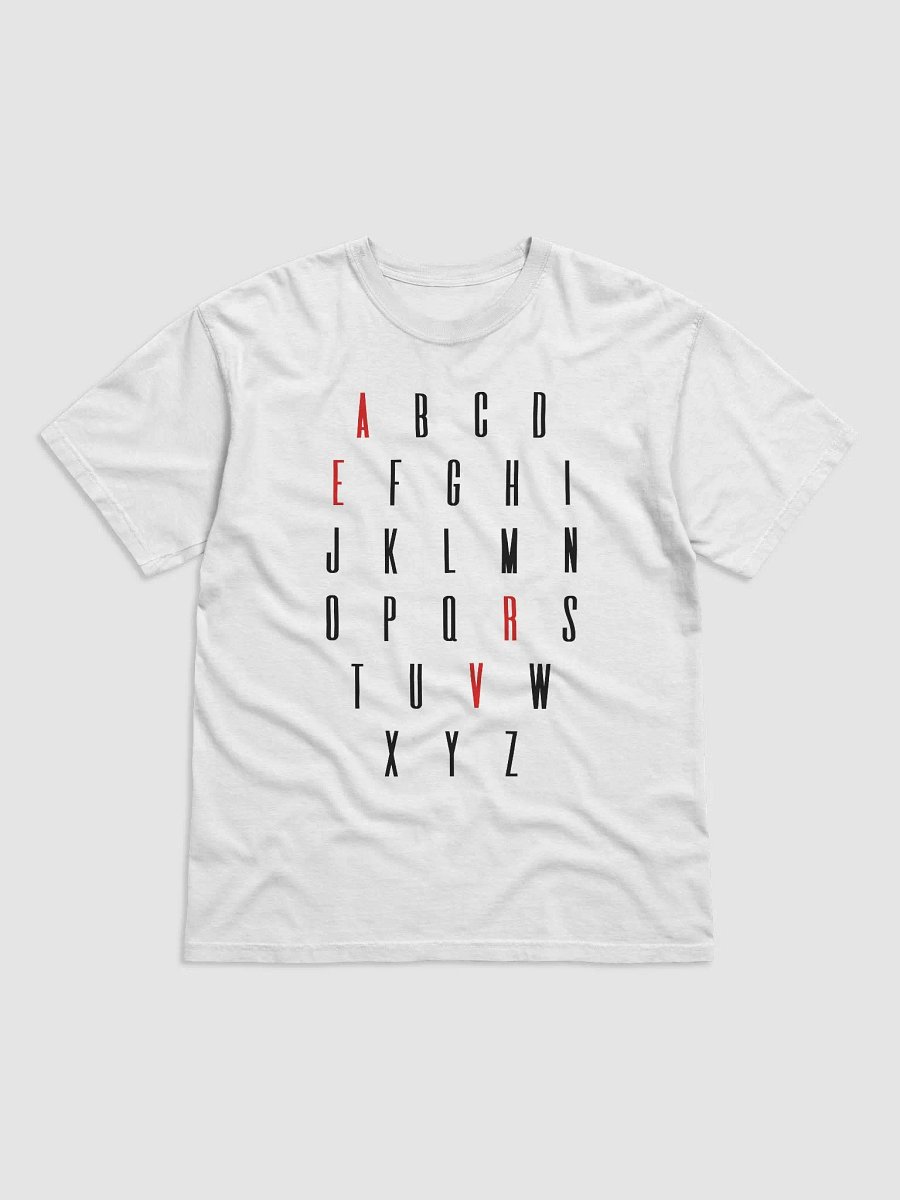 ALPHABET TEE WHITE + FREE SHIPPING product image (1)